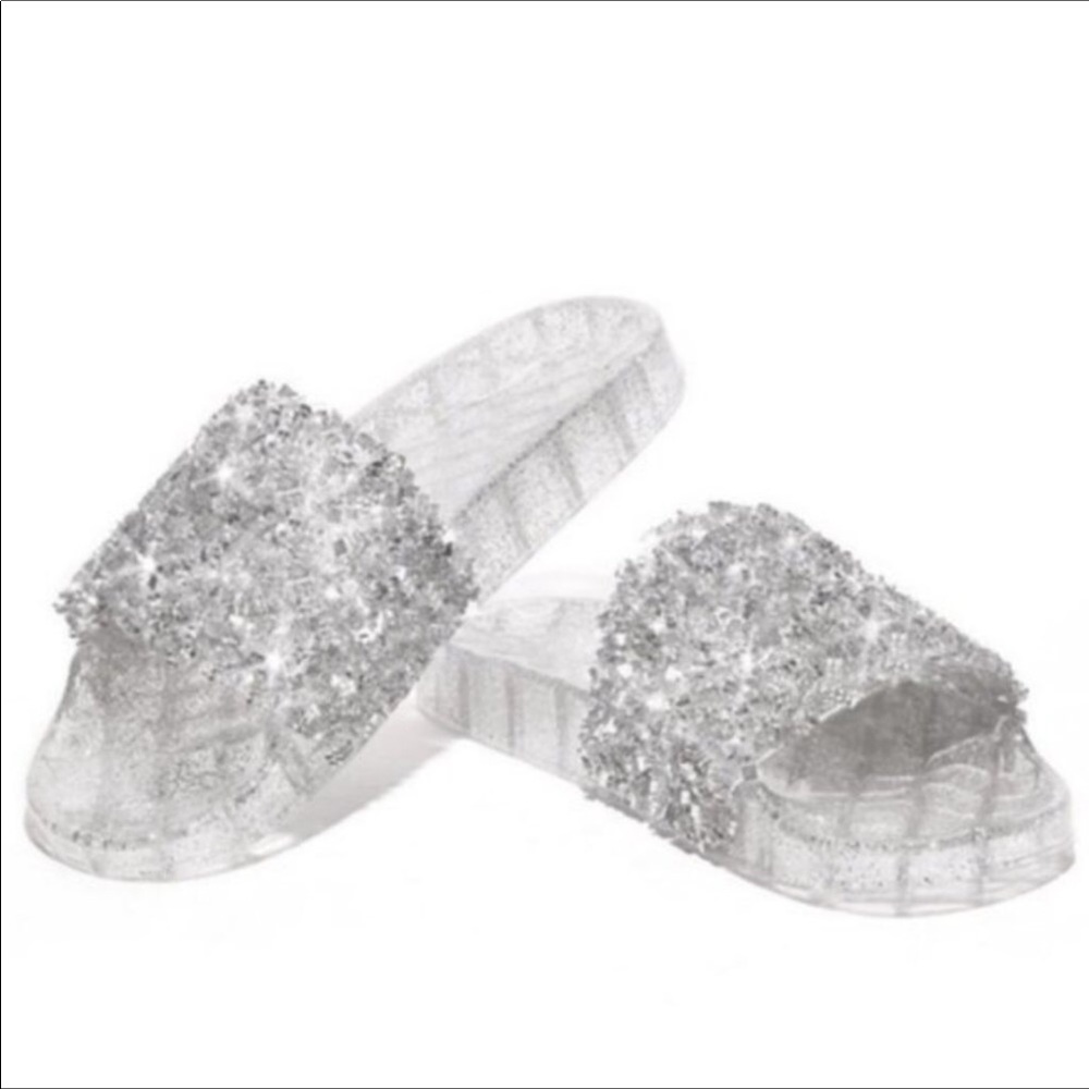 Embellished Slides-Silver!!🤩 - Picture 2 of 7